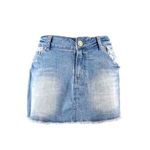 ECKO RED Blue Jean & Lace Mini Skirt
